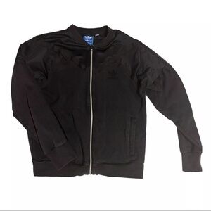 Adidas Men's Black Zip-Up Bomber Jacket - Medium